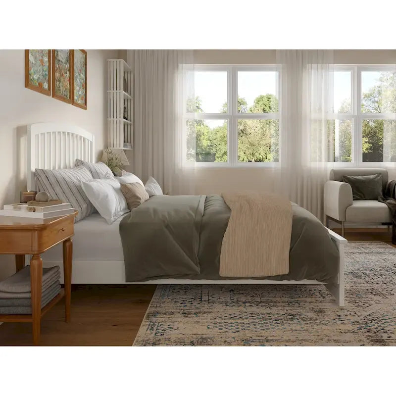 Quincy Solid Wood Low Profile Platform Bed with Matching Footboard