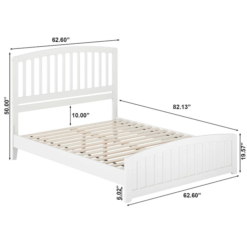Quincy Solid Wood Low Profile Platform Bed with Matching Footboard