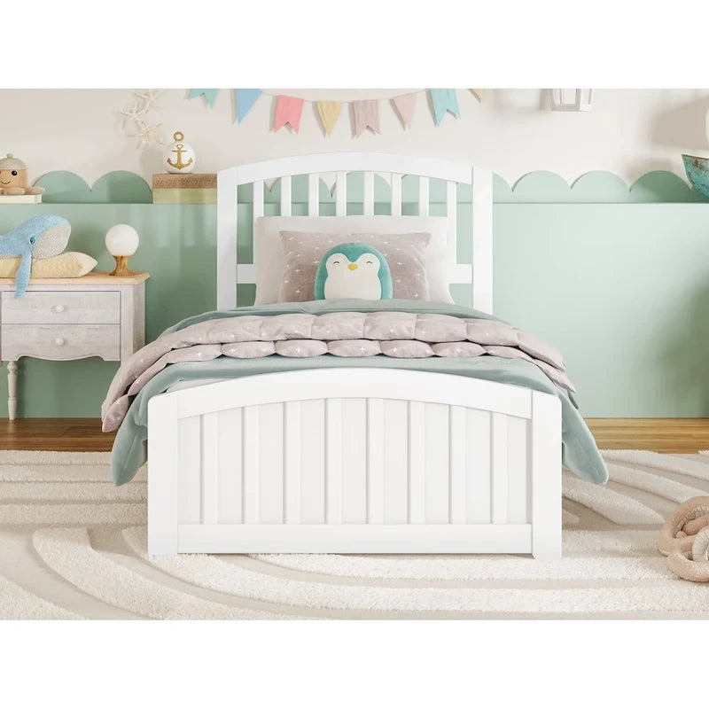 Quincy Solid Wood Low Profile Platform Bed with Matching Footboard