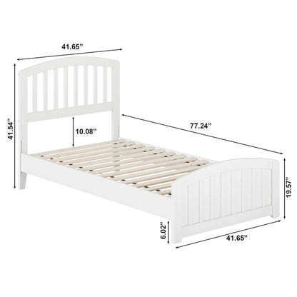 Quincy Solid Wood Low Profile Platform Bed with Matching Footboard