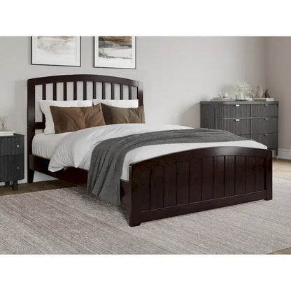 Quincy Solid Wood Low Profile Platform Bed with Matching Footboard