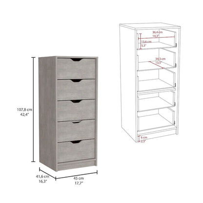 Basilea 5 Drawer Tall Dresser