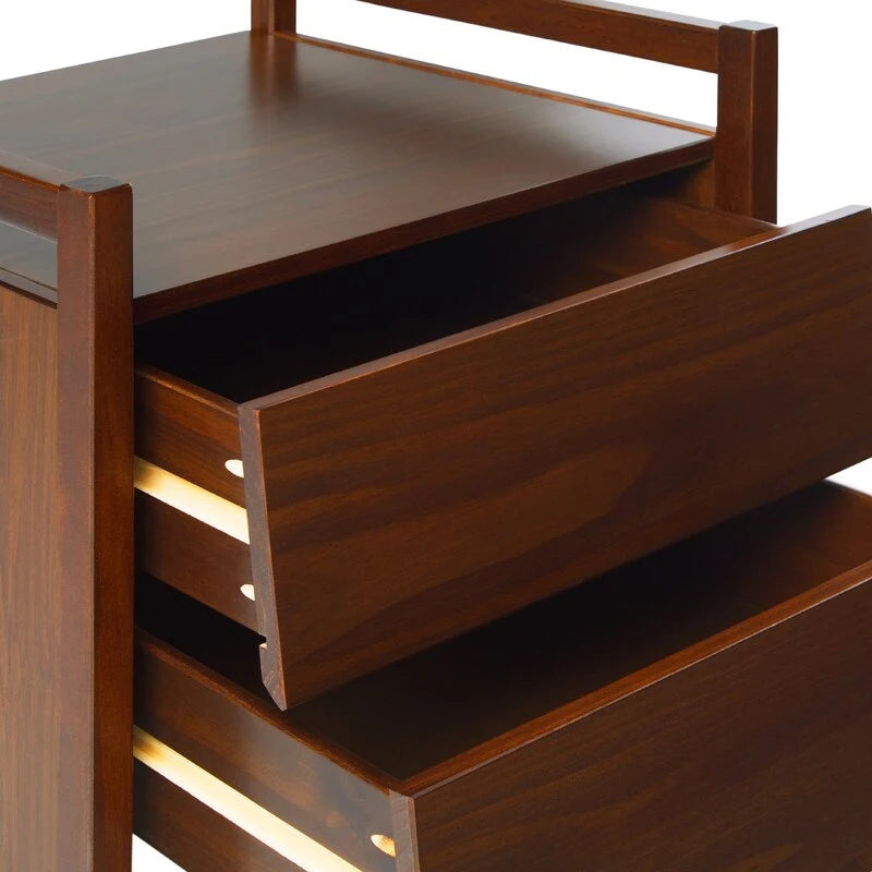 Scandi Angle Face Solid Wood Nightstand