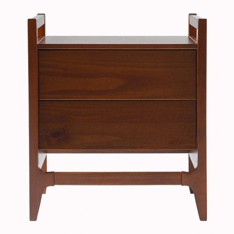 Scandi Angle Face Solid Wood Nightstand