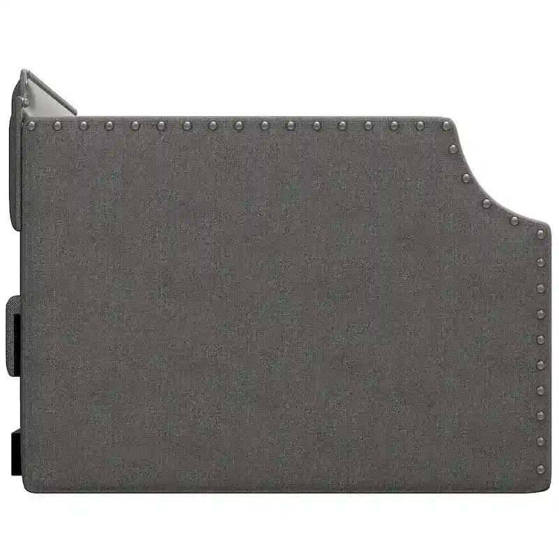 Upholstered Daybed with Trundle, Wood Slat Support,Upholstered Frame Sofa Bed, Twin