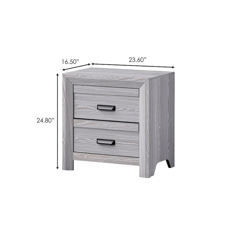 Essa 3 Piece Gray Panel Bedroom Set