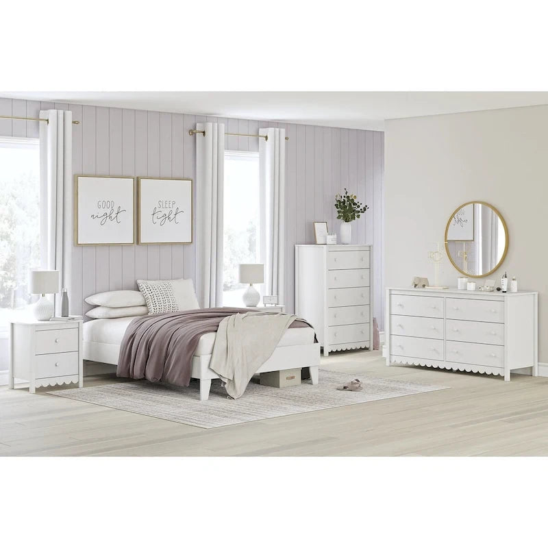 Signature Design by Ashley Hallityn White Full Platform Bed