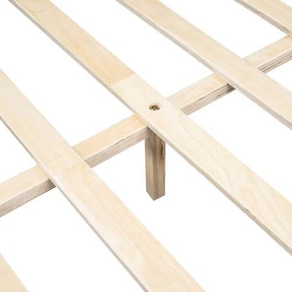 Full Size PU Upholstered Platform Bed with Metal Strips