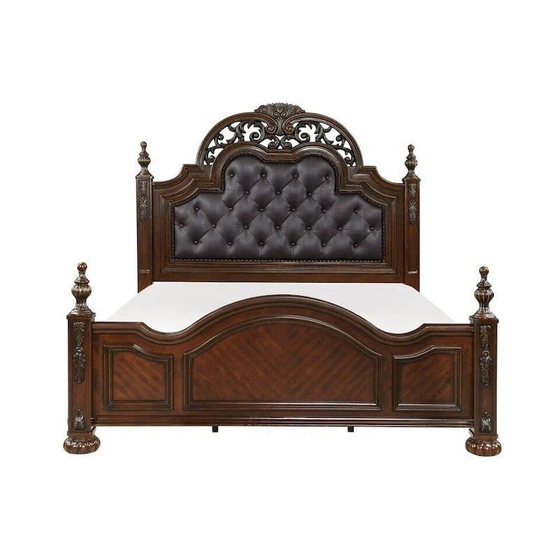 Formal Traditional Bedroom 5pc Set Cherry Finish