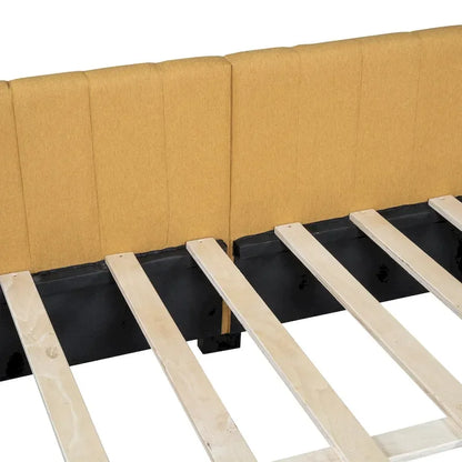 Full Size Upholstered Daybed with 2 Storage Drawers Sofa Bed Frame