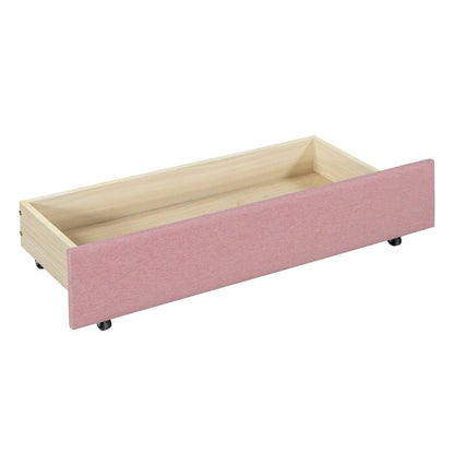 Full Size Upholstered Daybed with 2 Storage Drawers Sofa Bed Frame