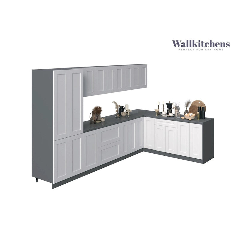 Kitchen Prestige Collection White Matte Color Base Size 11Ft Wide - 138x85