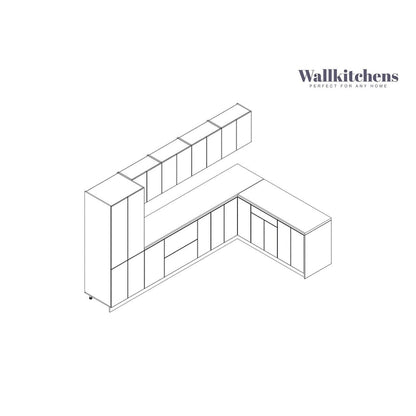 Kitchen Prestige Collection White Matte Color Base Size 11Ft Wide - 138x85