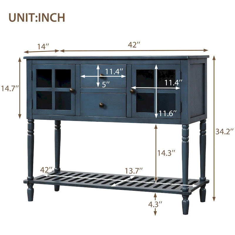 Buffet Storage Cabinet with Bottom Shelf