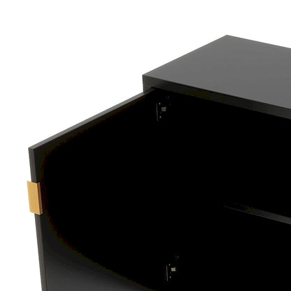 Mid-Century Elegant Wooden Sideboard with Three Interior Shelves