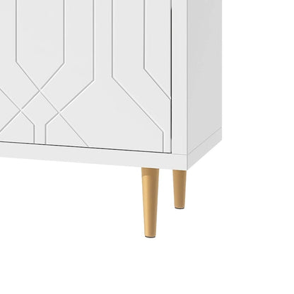 Mid-Century Elegant Wooden Sideboard with Three Interior Shelves