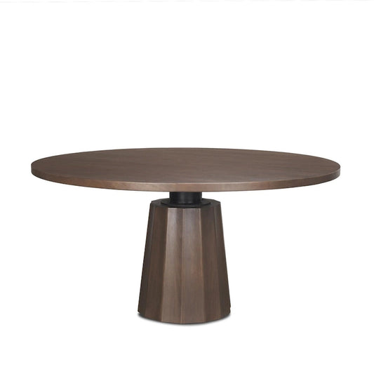 Swanson 60 Dark Brown Wood Round Pedestal Dining Table - 60.0L x 60.0W x 30.0H