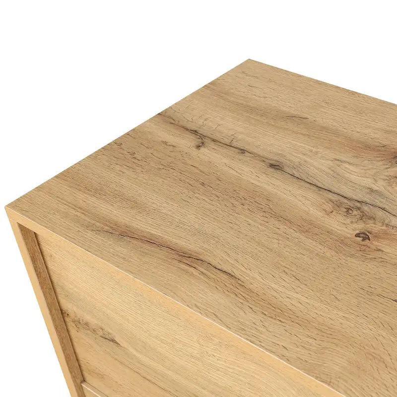 Large Storage Cabinet with Carved Flower Doors and Metal Handles