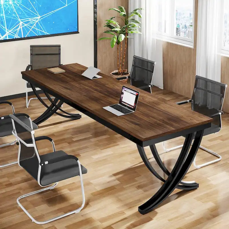6.5FT Rectangular Conference Meeting Seminar Table for 6-8 People