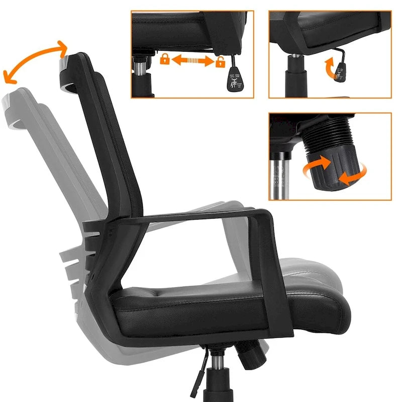 Yaheetech Adjustable Ergonomic Mesh Office Chair with Lumbar Support
