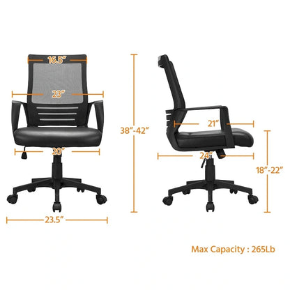 Yaheetech Adjustable Ergonomic Mesh Office Chair with Lumbar Support