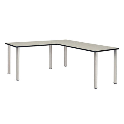 Kee 66 L-Desk with 42 Return, Beige/Black