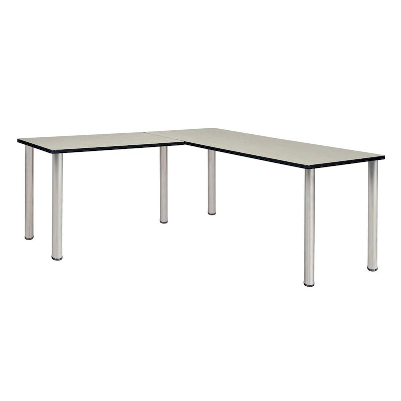 Kee 66 L-Desk with 42 Return, Beige/Black