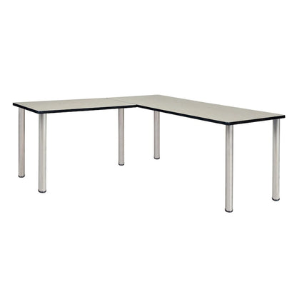 Kee 66 L-Desk with 42 Return, Beige/Black