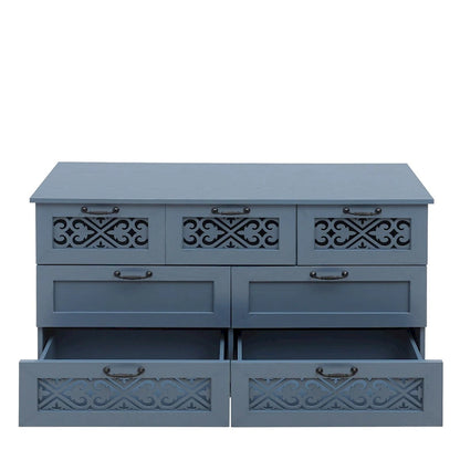 7 Drawer Cabinet,With Black Metal Handle