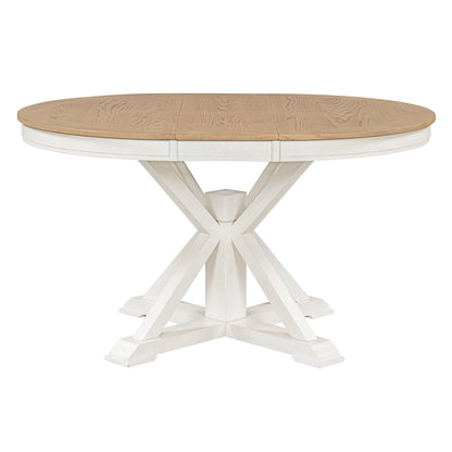 Retro Functional Extendable Dining Table with a 12 Leaf for Dining Room