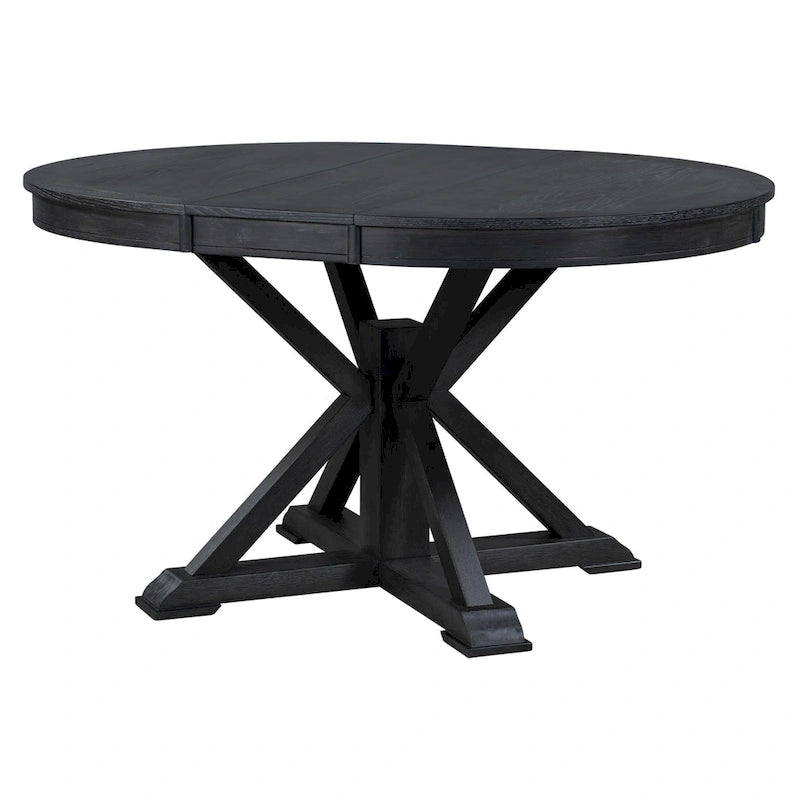 Retro Functional Extendable Dining Table with a 12 Leaf for Dining Room
