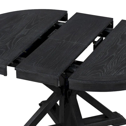 Retro Functional Extendable Dining Table with a 12 Leaf for Dining Room