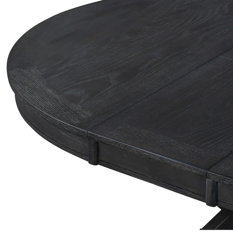 Retro Functional Extendable Dining Table with a 12 Leaf for Dining Room