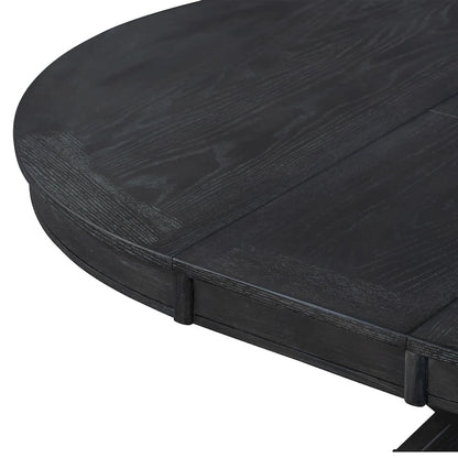 Retro Functional Extendable Dining Table with a 12 Leaf for Dining Room