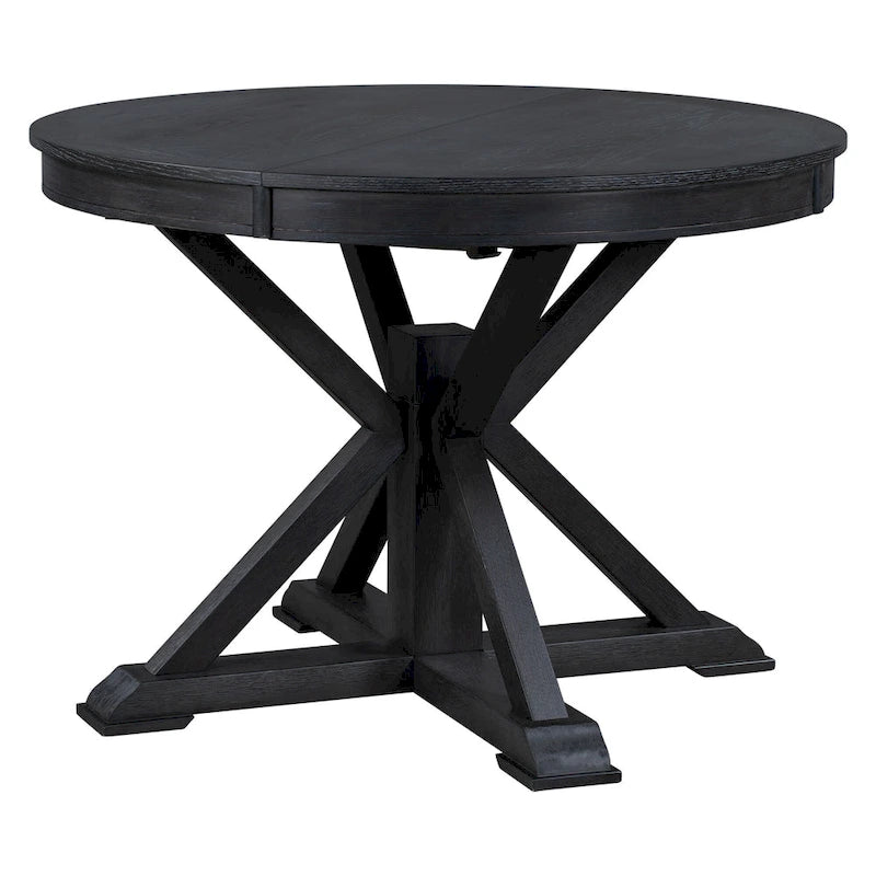 Retro Functional Extendable Dining Table with a 12 Leaf for Dining Room