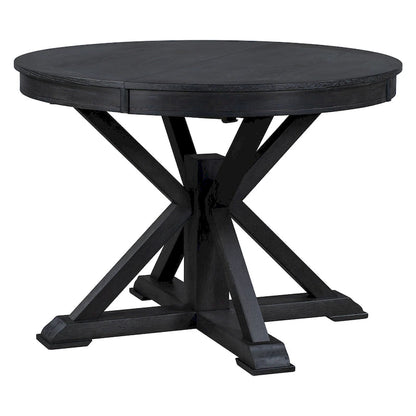 Retro Functional Extendable Dining Table with a 12 Leaf for Dining Room
