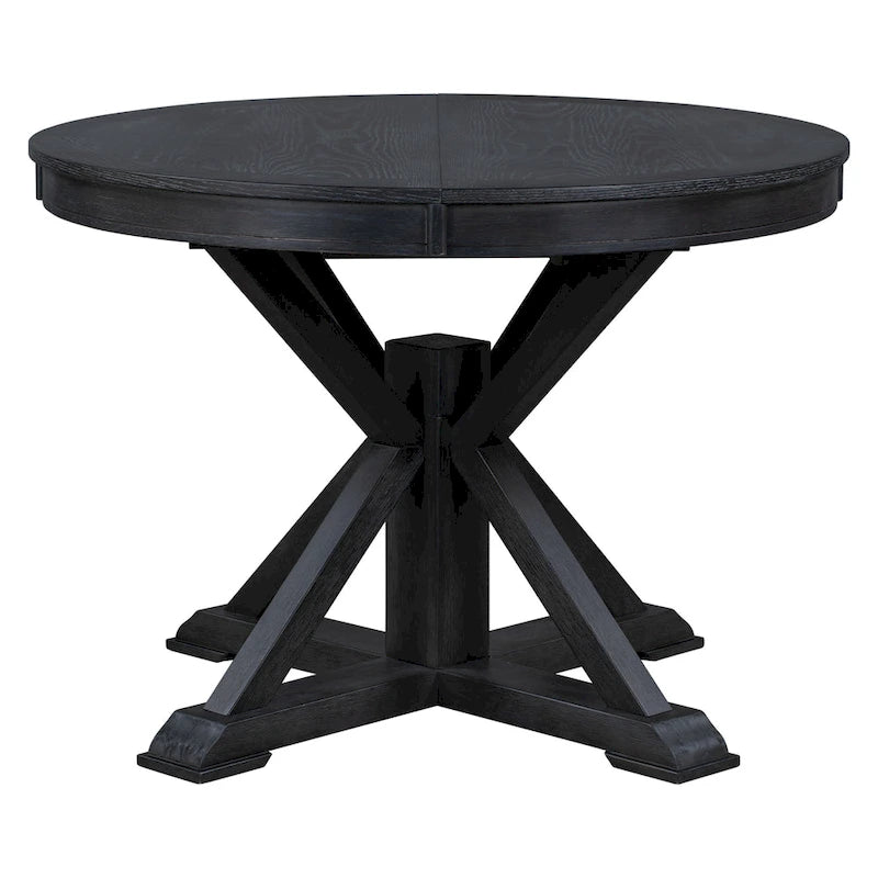 Retro Functional Extendable Dining Table with a 12 Leaf for Dining Room