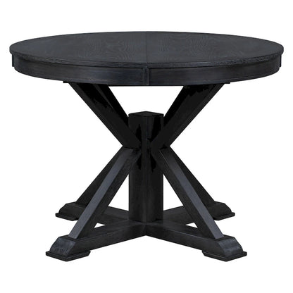 Retro Functional Extendable Dining Table with a 12 Leaf for Dining Room