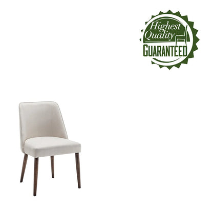 Porthos Home Nev Fabric Dining Chairs with Wooden Legs, Set of 2