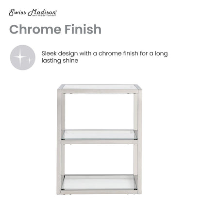 Pierre 16X20X10 Wall-Mounted Linen Cabinet In Chrome