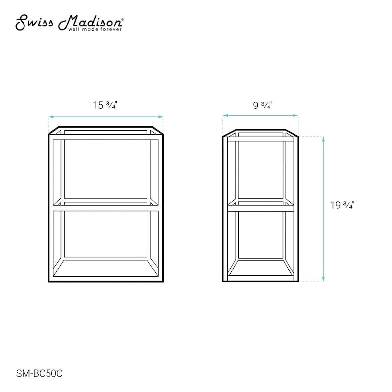 Pierre 16X20X10 Wall-Mounted Linen Cabinet In Chrome