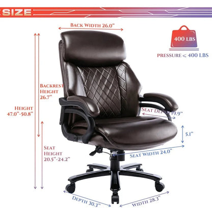 Snugway High Back Big & Tall 400lb Ergonomic Executive Office Chair