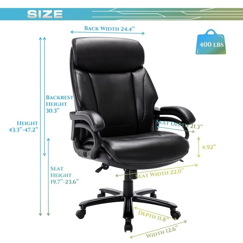 Snugway High Back Big & Tall 400lb Ergonomic Executive Office Chair