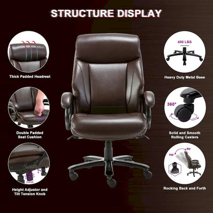 Snugway High Back Big & Tall 400lb Ergonomic Executive Office Chair