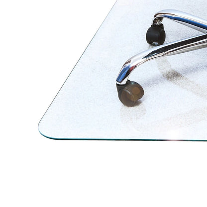 Glaciermat Heavy Duty Glass Chair Mat for Hard Floors & Carpets - 48 x 60