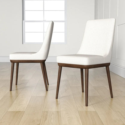 Grayson Mid Century Modern Beige Dining Chair (Set of 2)