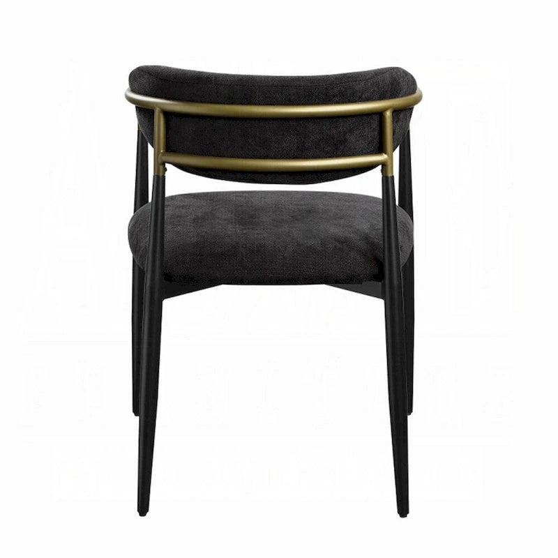 ACME Jaramillo SIDE CHAIR (SET-2) Black Fabric & Black Finish