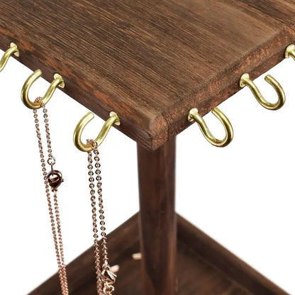 Wooden Rotating Jewelry Organizer - S