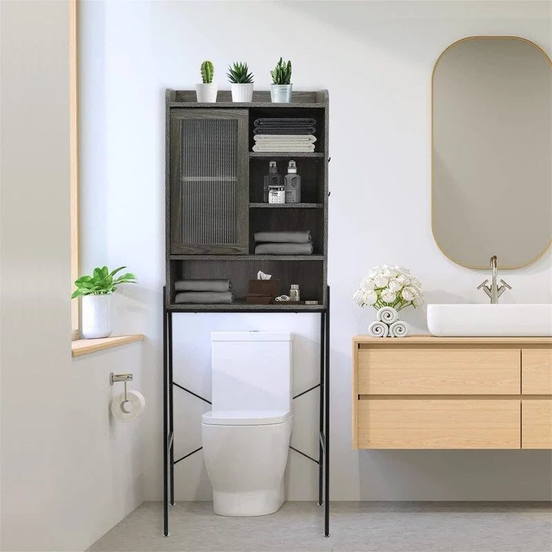 Over the Toilet Storage Cabinet - 11.6D x 24.6W x 67H