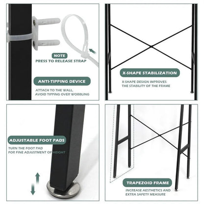 Over the Toilet Storage Cabinet - 11.6D x 24.6W x 67H